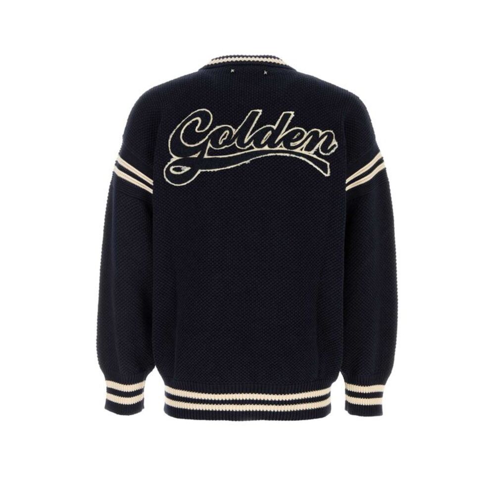 Golden Goose Deluxe Brand Men Midnight Blue Cotton Oversize Sweater - Picture 2 of 2